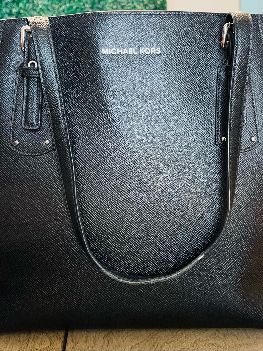 Michael Kors Voyager Tote Bag Black Leather